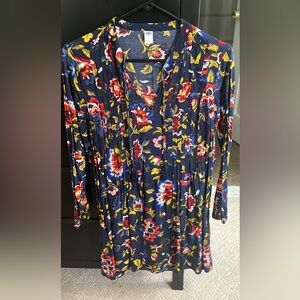 Old Navy Floral Dress Size Medium Floral Long Sleeve Dress